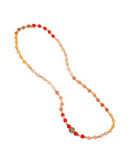 Kenneth Cole New York Citrus Slice Mixed Bead Long Necklace - ORANGE