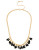 Kenneth Cole New York Jet Jewels Mixed Shaky Faceted Stone and Bead Frontal Necklace - JET
