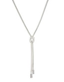 Kenneth Cole New York Knot Y Shaped Necklace - SILVER