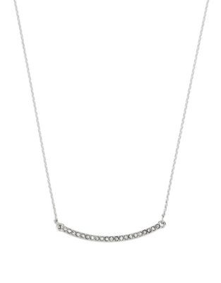 Kenneth Cole New York Pave U Bar Necklace - SILVER
