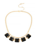 Kenneth Cole New York Jet Set Shaky Faceted Stone Necklace - BLACK