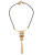 Robert Lee Morris Soho Faceted Stone Leather Y-Shaped Toggle Necklace - TOPAZ