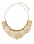 R.J. Graziano Textured Fringe Necklace - GOLD