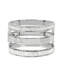 Kenneth Cole New York Baguette Cut-Out Bangle Bracelet - WHITE