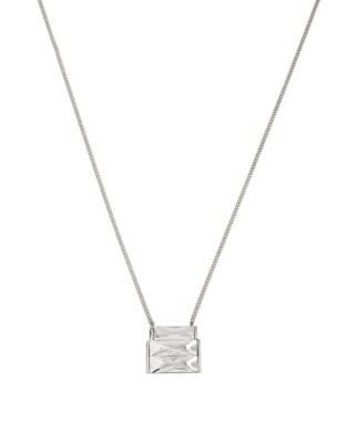 Kenneth Cole New York Stacked Baguette Pendant Necklace - WHITE