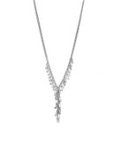 Kenneth Cole New York Baguette Stone Y-Necklace - WHITE
