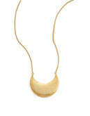 Trina Turk Crescent Pendant Necklace - GOLD