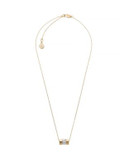 Michael Kors Park Avenue Baguette Pendant Necklace - GOLD