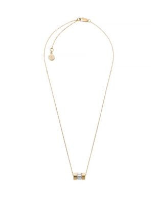 Michael Kors Park Avenue Baguette Pendant Necklace - GOLD