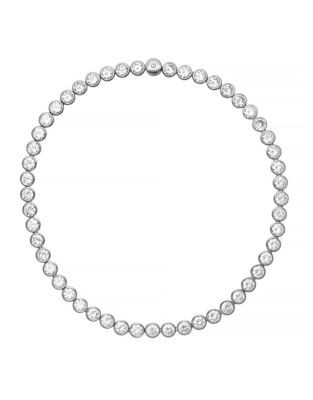 Michael Kors Park Avenue Faceted Stone Tennis Necklace - SILVER