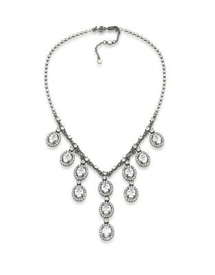 Carolee Phantom Frontal Drop Necklace - SILVER