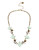Betsey Johnson Wanderlust Faceted Stone and Flower Frontal Necklace - MINT GREEN