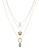 Betsey Johnson Fox Trot Pave Horse Shoe and Fox Multi Row Layered Necklace - CRYSTAL