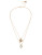 Betsey Johnson Angel and Heart Double Pendant Necklace - WHITE