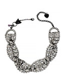 Betsey Johnson Panther Twisted Choker Necklace - WHITE