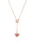 Betsey Johnson Heart Stone Lariat Necklace - PINK