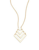 Trina Turk Chevron Pendant Necklace - GOLD