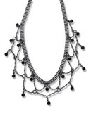 Guess Multi Stone Bib Necklace - BLACK