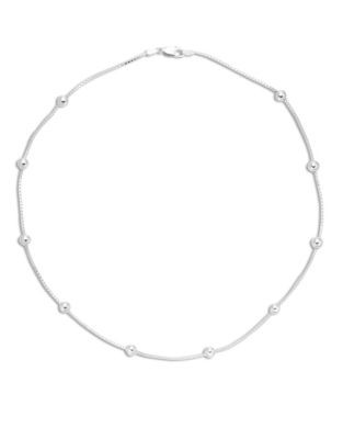 Expression 16-Inch Sterling Silver Beaded Chain - SILVER