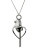 Guess Double Heart And Crystal Fireball Pendant Necklace - BLACK