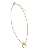 Rachel Zoe Safari Crescent Pendant Gold Plated Pendant Necklace - GOLD