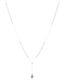 Chan Luu Sterling Silver and Rose Gold Plated Teardrop Necklace - SILVER