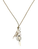 Chan Luu Sterling Silver and Semi Precious Braided Leather Necklace - WHITE