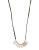 Robert Lee Morris Soho Seaglass Hammered Disc Frontal Long Leather Necklace - SILVER