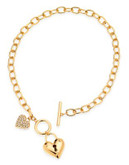 Guess Two of Hearts Collar Necklace - GOLD