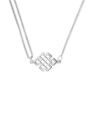 Alex And Ani Endless Knot Pull Chain Necklace - SILVER