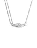 Alex And Ani Feather Pull Chain Necklace - SILVER