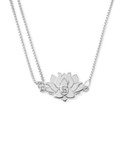 Alex And Ani Lotus Peace Petals Pull Chain Necklace - SILVER