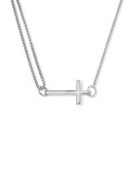 Alex And Ani Cross Pull Chain Necklace - SILVER