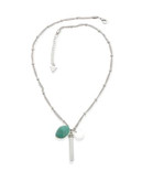 Guess Stone and Crystal Strand Necklace - TURQUOISE