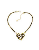 Guess Zebra Heart Necklace - GOLD