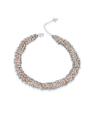 Guess Chain Reaction Collar Necklace - TWO TONE