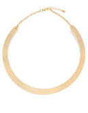 Expression Embossed Metal Choker - GOLD