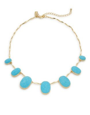 Kate Spade New York Pave the Way Graduated Necklace - TURQUOISE