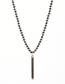 Expression Tasseled Candy Bead Necklace - BLACK