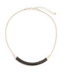 Expression Spiral Bar Necklace - BLACK