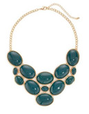 Expression Multi Oval Collar Necklace - BLUE