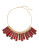 Expression Faceted Fan Necklace - RED