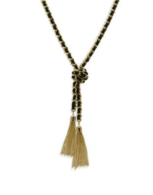 Guess Tassel Suede Necklace - GOLD