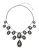 Expression Teardrop Stone Collar Necklace - GREY