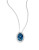 Expression Faceted Oval Pendant Necklace - BLUE