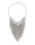 Expression Fringed Floral Layer Necklace - SILVER