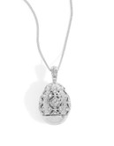 Expression Cut-Out Egg Pendant Necklace - SILVER