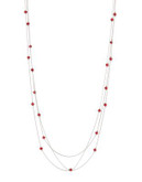 Expression Multi Rope Chain Necklace - RED