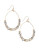 Expression Glitter Bar and Bead Hoop Necklace - GOLD