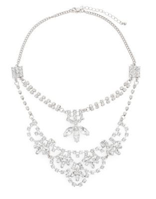 Expression Two-Row Filigree Collar Necklace - SILVER